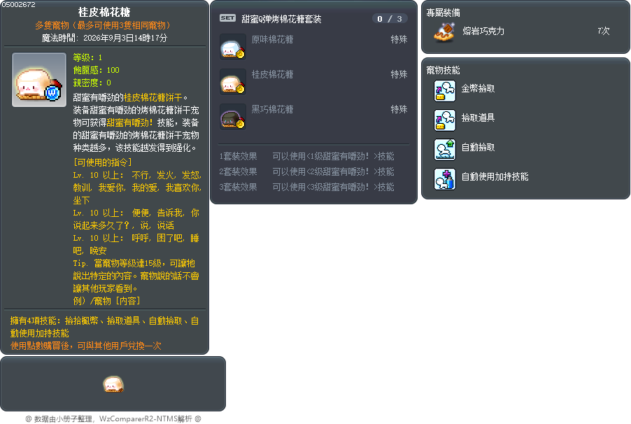 桂皮棉花糖 Tooltip