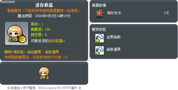 迷你修嘉 Tooltip