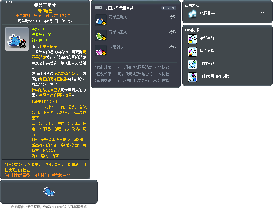 呃昂三角龙 Tooltip