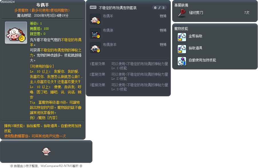 布偶羊 Tooltip