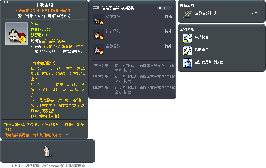 主教雪貂 Tooltip