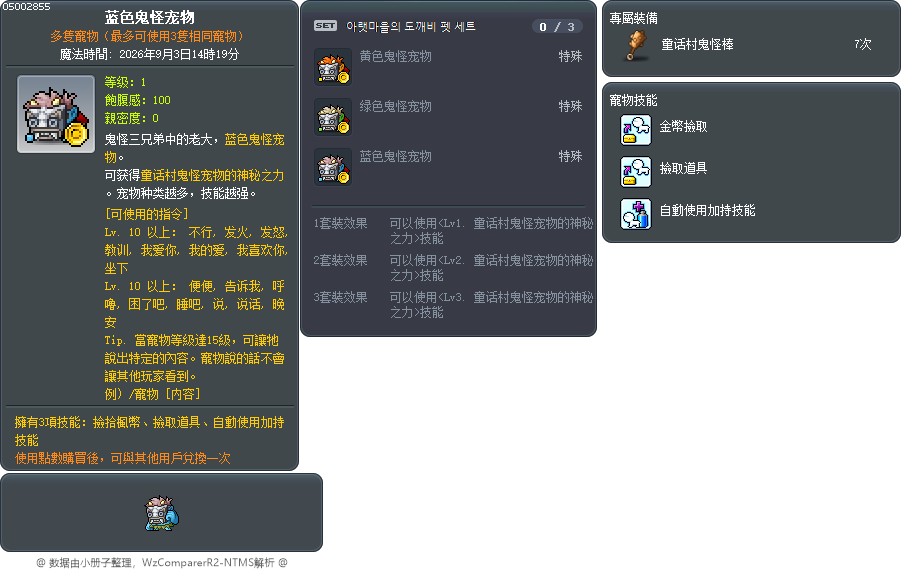 蓝色鬼怪宠物 Tooltip