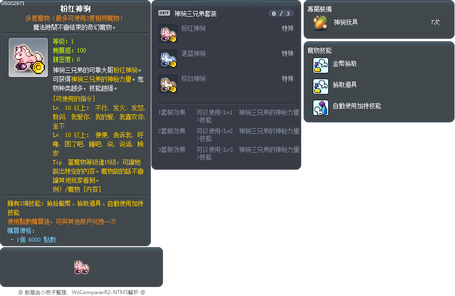 粉红神驹 Tooltip