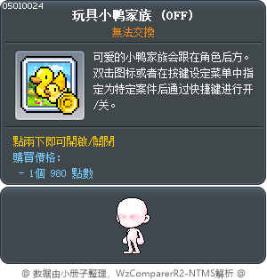 玩具小鸭家族 Tooltip