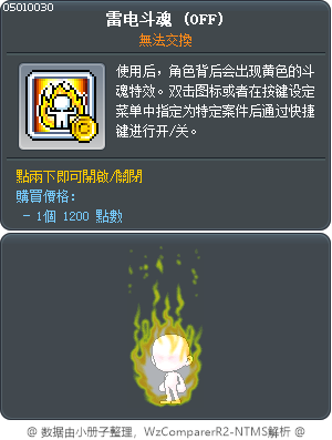 雷电斗魂 Tooltip