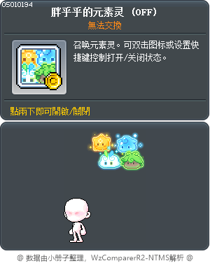 胖乎乎的元素灵 Tooltip