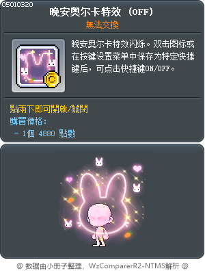 晚安奥尔卡特效 Tooltip