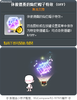 休彼德蔓的灿烂帽子特效 Tooltip