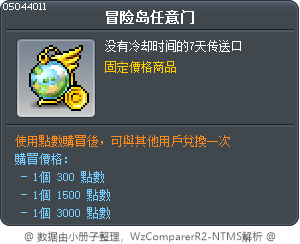 冒险岛任意门 Tooltip