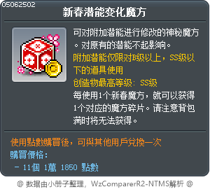 新春潜能变化魔方 Tooltip