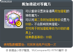 附加潜能对等魔方 Tooltip