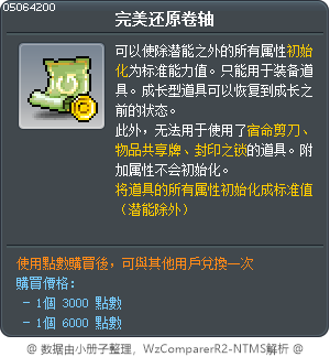 完美还原卷轴 Tooltip