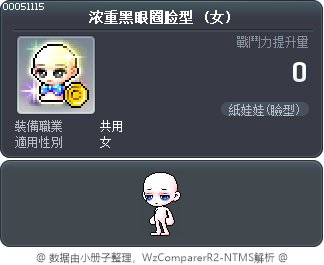 浓重黑眼圈脸型 Tooltip