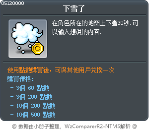 下雪了 Tooltip
