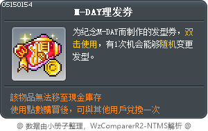 M-DAY理发券 Tooltip