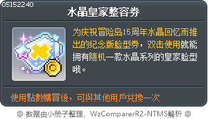 水晶皇家整容券 Tooltip