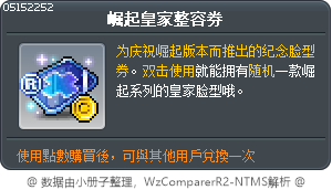 崛起皇家整容券 Tooltip