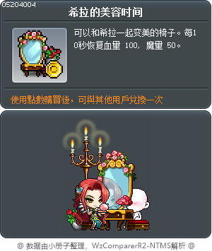 希拉的美容时间 Tooltip