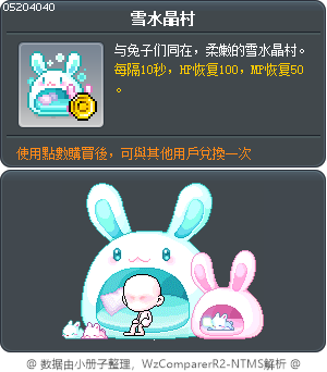 雪水晶村 Tooltip