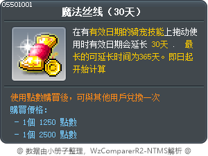魔法丝线（30天） Tooltip