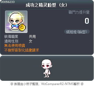 成功之精灵脸型 Tooltip
