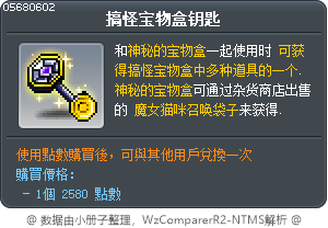 搞怪宝物盒钥匙 Tooltip