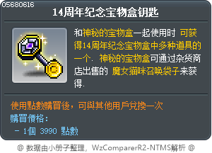 14周年纪念宝物盒钥匙 Tooltip