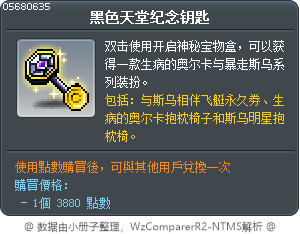 黑色天堂纪念钥匙 Tooltip