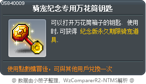 骑宠纪念专用万花筒钥匙 Tooltip