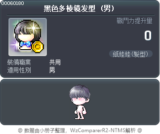 黑色多棱镜发型 Tooltip