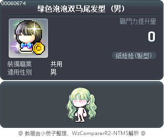 绿色泡泡双马尾发型 Tooltip