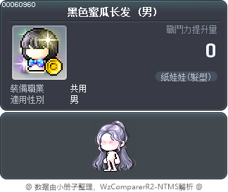 黑色蜜瓜长发 Tooltip