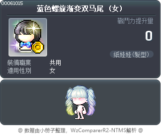 蓝色螺旋渐变双马尾 Tooltip