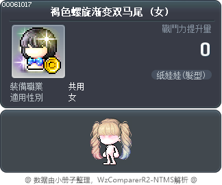 褐色螺旋渐变双马尾 Tooltip