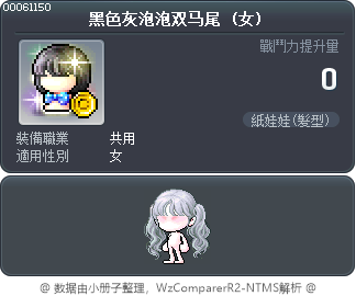 黑色灰泡泡双马尾 Tooltip
