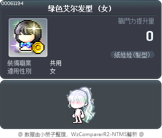绿色艾尔发型 Tooltip