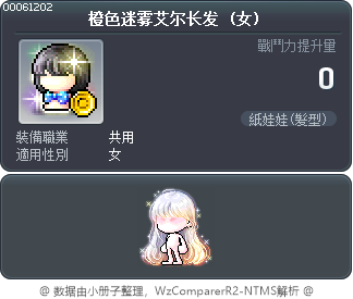 橙色迷雾艾尔长发 Tooltip
