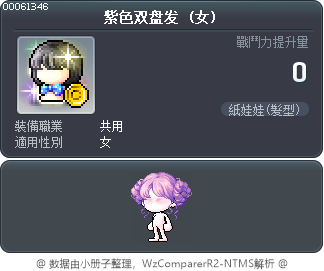 紫色双盘发 Tooltip