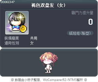 褐色双盘发 Tooltip