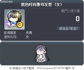 黑色时尚教母发型 Tooltip