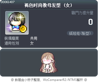褐色时尚教母发型 Tooltip