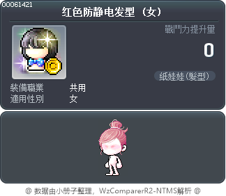 红色防静电发型 Tooltip
