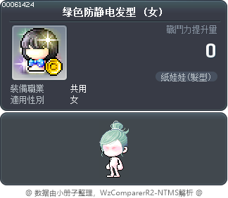 绿色防静电发型 Tooltip