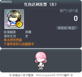 红色达利发型 Tooltip