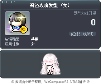 褐色玫瑰发型 Tooltip