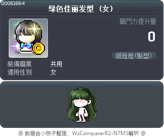 绿色佳丽发型 Tooltip