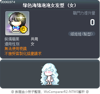 绿色海绵泡泡女发型 Tooltip