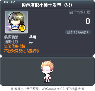 橙色洒脱小绅士发型 Tooltip