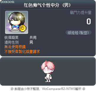 红色帅气个性中分 Tooltip
