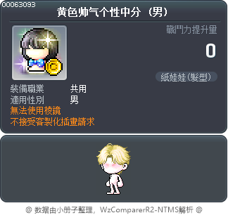 黄色帅气个性中分 Tooltip
